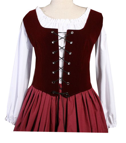 Ladies Medieval Tudor Serving Wench Costume Size 12 - 14 Image